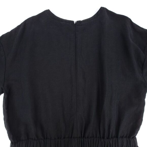 NEW Eileen Fisher Woman Tencel & Organic Linen Slub Jumpsuit Wide Leg Black 1X - Picture 8 of 11